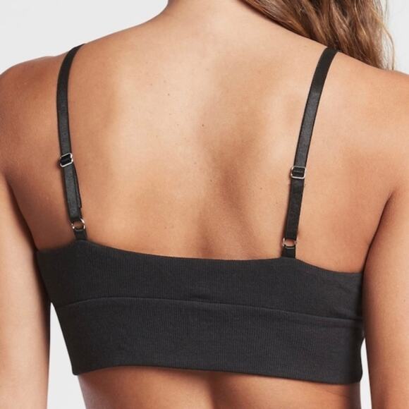Athleta Well Rested Rib Sleep Bra Black XS - Picture 2 of 8